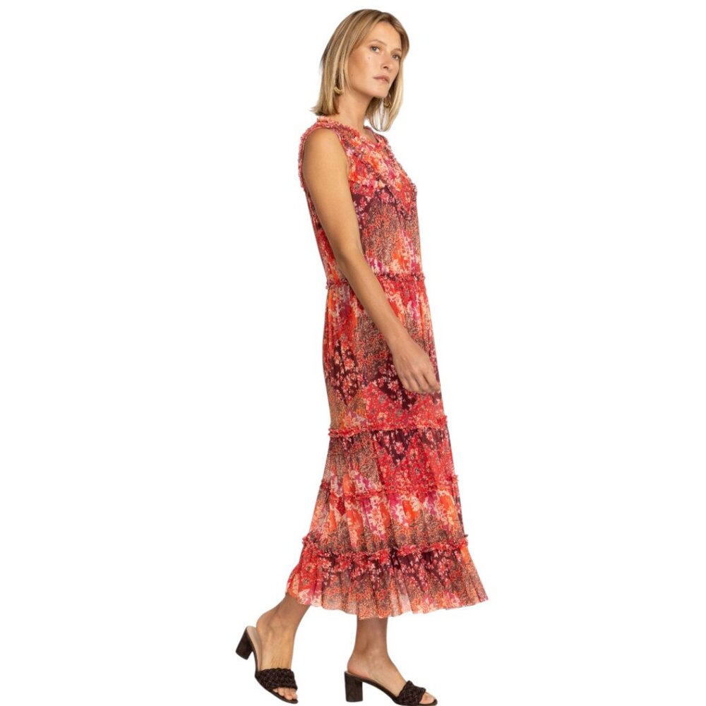 JOHNNY WAS Josephina Mesh Sleeveless Midi Tank Dress Ladies Size Medium - Picture 7 of 7